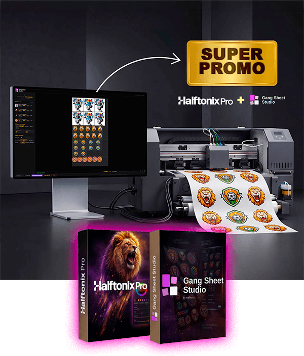 Halftonix Pro + Gang Sheet Studio